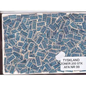 Tyskland Zoner - 200 stk. AFA nr. 99 Stemplet/ust.