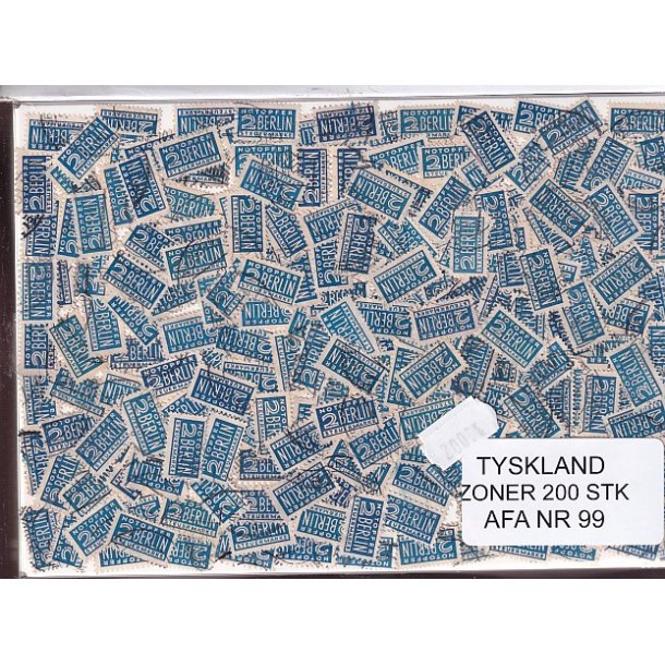 Tyskland Zoner - 200 stk. AFA nr. 99 Stemplet/ust.