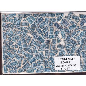 Tyskland Zoner - 200 stk. AFA nr. 99 Stemplet/ust.