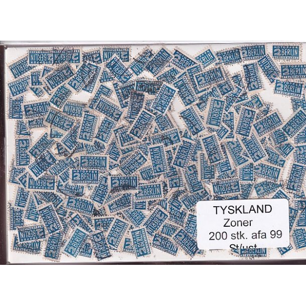 Tyskland Zoner - 200 stk. AFA nr. 99 Stemplet/ust.