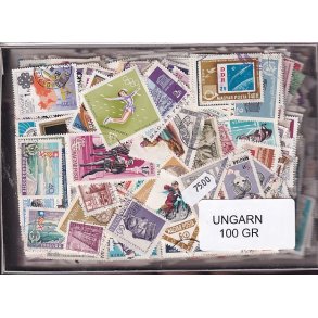 Ungarn Dubletparti 100 gram afvaskede frimrker.