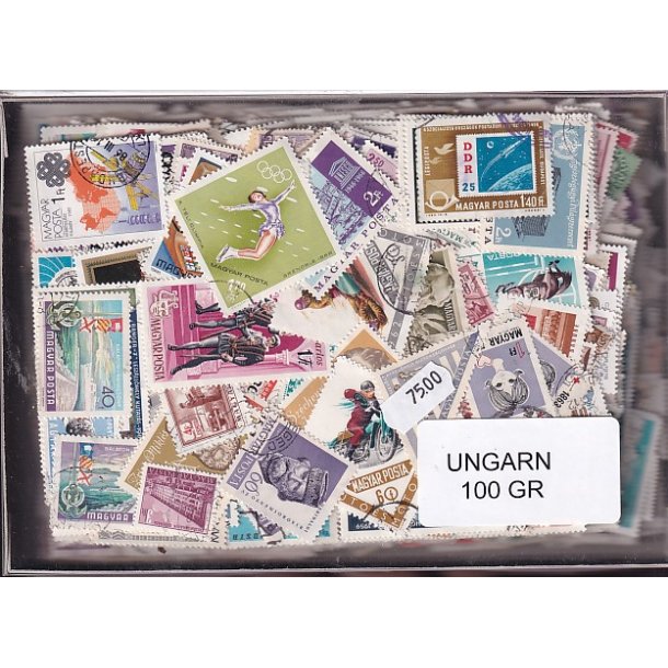 Ungarn Dubletparti 100 gram afvaskede frimrker.