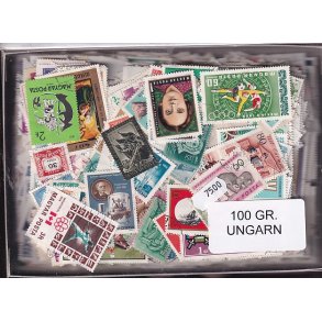Ungarn Dubletparti 100 gram afvaskede frimrker.