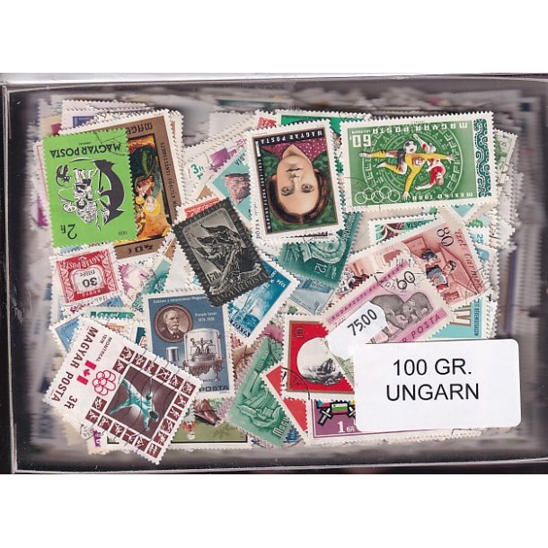 Ungarn Dubletparti 100 gram afvaskede frimrker.