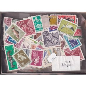 Ungarn Dubletparti 100 gram afvaskede frimrker.