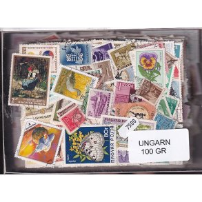 Ungarn Dubletparti 100 gram afvaskede frimrker.