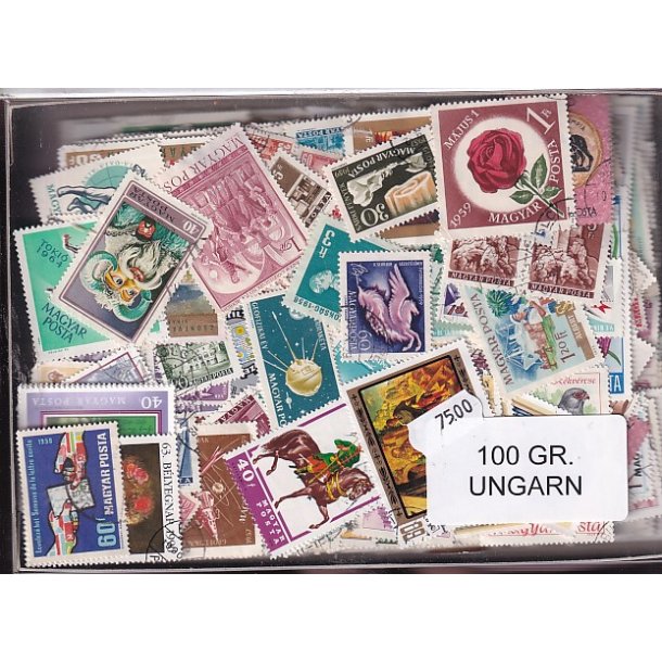 Ungarn Dubletparti 100 gram afvaskede frimrker.