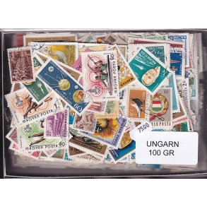 Ungarn Dubletparti 100 gram afvaskede frimrker.