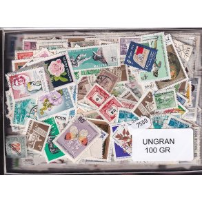 Ungarn Dubletparti 100 gram afvaskede frimrker.