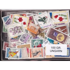 Ungarn Dubletparti 100 gram afvaskede frimrker.
