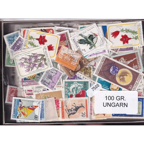Ungarn Dubletparti 100 gram afvaskede frimrker.