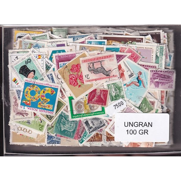 Ungarn Dubletparti 100 gram afvaskede frimrker.