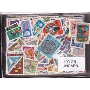 Ungarn Dubletparti 100 gram afvaskede frimrker.