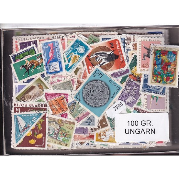 Ungarn Dubletparti 100 gram afvaskede frimrker.