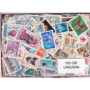 Ungarn Dubletparti 100 gram afvaskede frimrker.