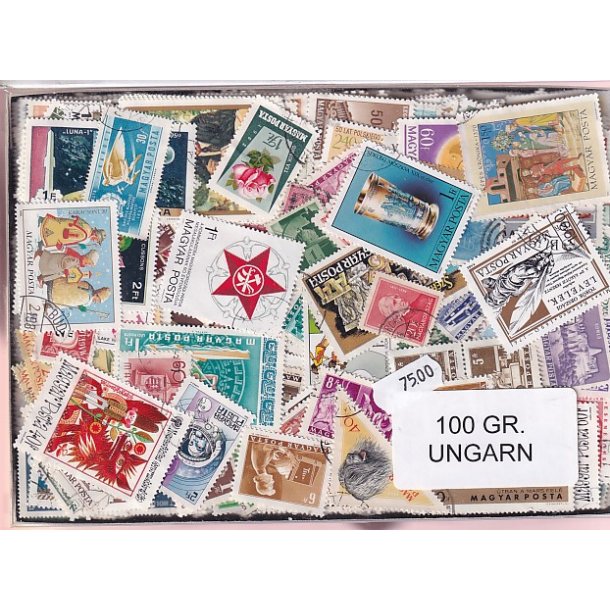 Ungarn Dubletparti 100 gram afvaskede frimrker.