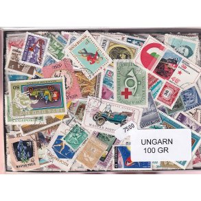 Ungarn Dubletparti 100 gram afvaskede frimrker.