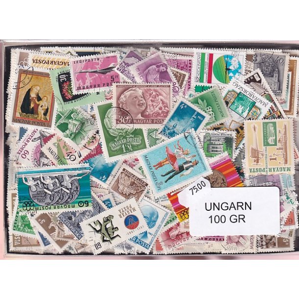 Ungarn Dubletparti 100 gram afvaskede frimrker.