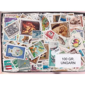 Ungarn Dubletparti 100 gram afvaskede frimrker.