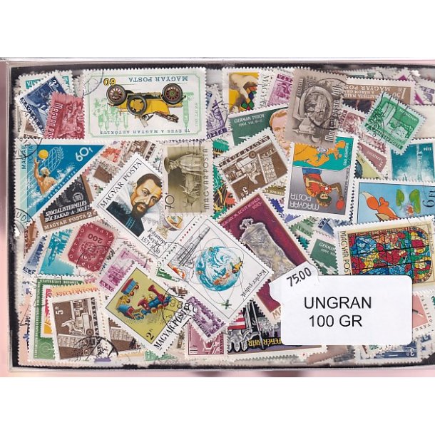 Ungarn Dubletparti 100 gram afvaskede frimrker.