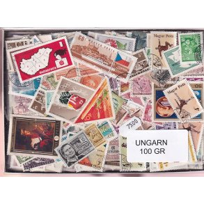Ungarn Dubletparti 100 gram afvaskede frimrker.