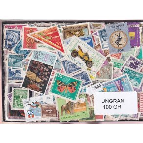Ungarn Dubletparti 100 gram afvaskede frimrker.