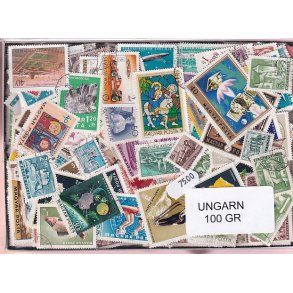 Ungarn Dubletparti 100 gram afvaskede frimrker.