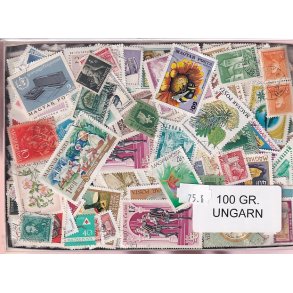 Ungarn Dubletparti 100 gram afvaskede frimrker.