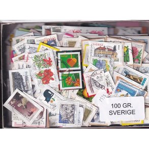 Sverige 100 g. T�t enkeltklip, mange m�rker.