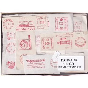 Danmark Firmastempelafklip 100 gram.