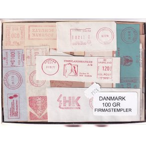 Danmark Firmastempelafklip 100 gram.