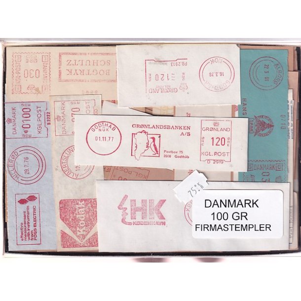 Danmark Firmastempelafklip 100 gram.