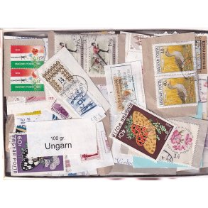 Ungarn 100 g. Brevklip m. Billedm�rker