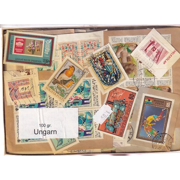 Ungarn 100 g. Brevklip m. Billedm�rker