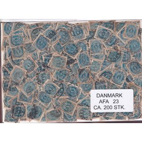 Danmark 200 stk Afa 23 Stemplet/ustemplet.
