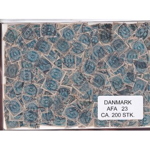 Danmark 200 stk Afa 23 Stemplet/ustemplet.