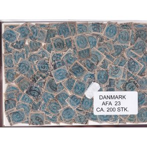 Danmark 200 stk Afa 23 Stemplet/ustemplet.