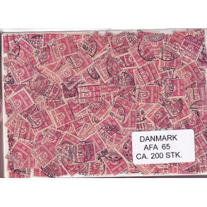 Danmark 200 stk Afa 65 Stemplet/ustemplet.