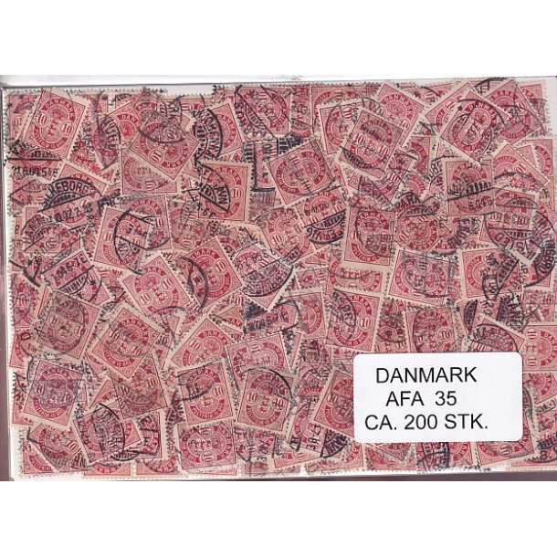 Danmark 200 stk Afa 35-B-C- Stemplet/ust.