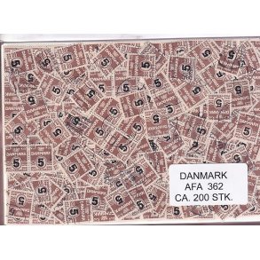 Danmark 200 stk Afa 362 Stemplet/ustemplet.