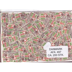 Danmark 200 stk Afa 497 Stemplet/ustemplet.