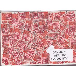 Danmark 200 stk Afa 493 Stemplet/ustemplet.