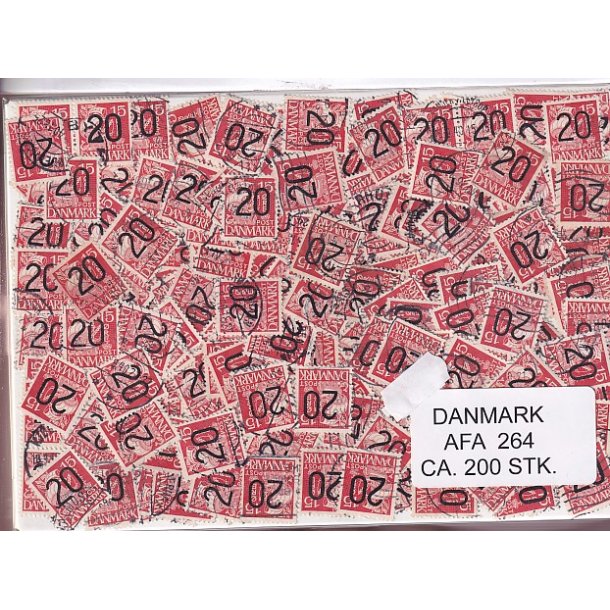 Danmark - Afa 264 - Ca. 200 Stk.  - Stemplet/Ustemplet