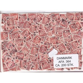 Danmark 200 stk. Afa nr.364  - 30 p 25 re - Stemplet/ustemplet