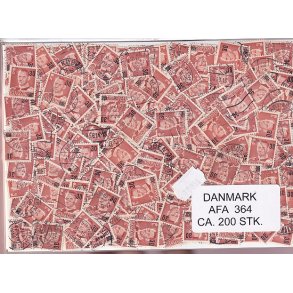 Danmark 200 stk. Afa nr.364  - 30 p 25 re - Stemplet/ustemplet