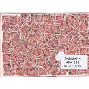 Danmark 200 stk. Afa nr.364  - 30 p 25 re - Stemplet/ustemplet