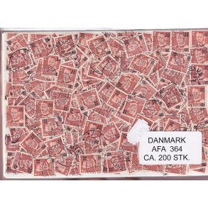 Danmark 200 stk. Afa nr.364  - 30 p 25 re - Stemplet/ustemplet