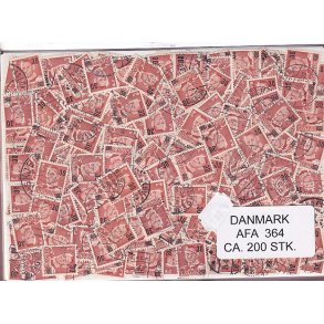Danmark 200 stk Afa nr.364  - 30 p 25 re - Stemplet/ustemplet