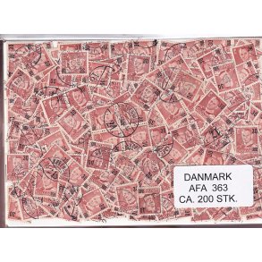 Danmark 200 stk Afa nr.363 - 30 p 20 re. - Stemplet/ustemplet