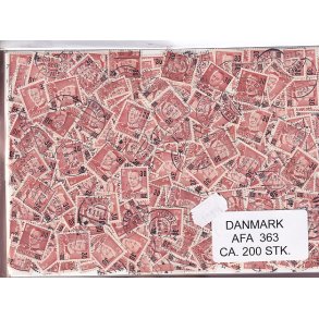 Danmark 200 stk Afa nr.363 - 30 p 20 re. - Stemplet/ustemplet